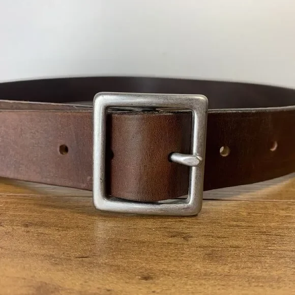 Banana Republic Brown Italian Leather Belt Made in England Size 34 - Picture 2 of 9